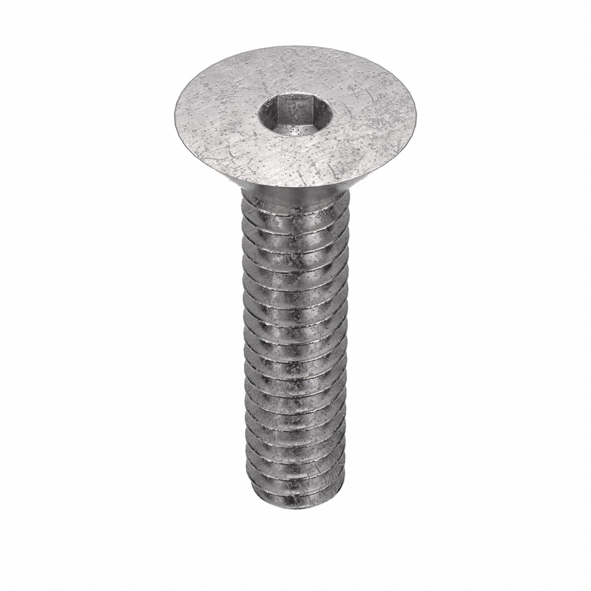 Socket Flat Head Screw: #10-24 Thread Size, 3/4 in Lg, Flat, Plain, Stainless Steel, 18-8, 100 PK