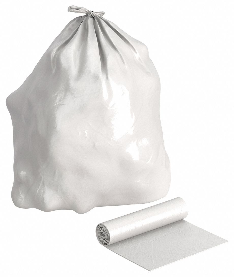 TRASH BAGS,7 GAL.,WHITE,PK100