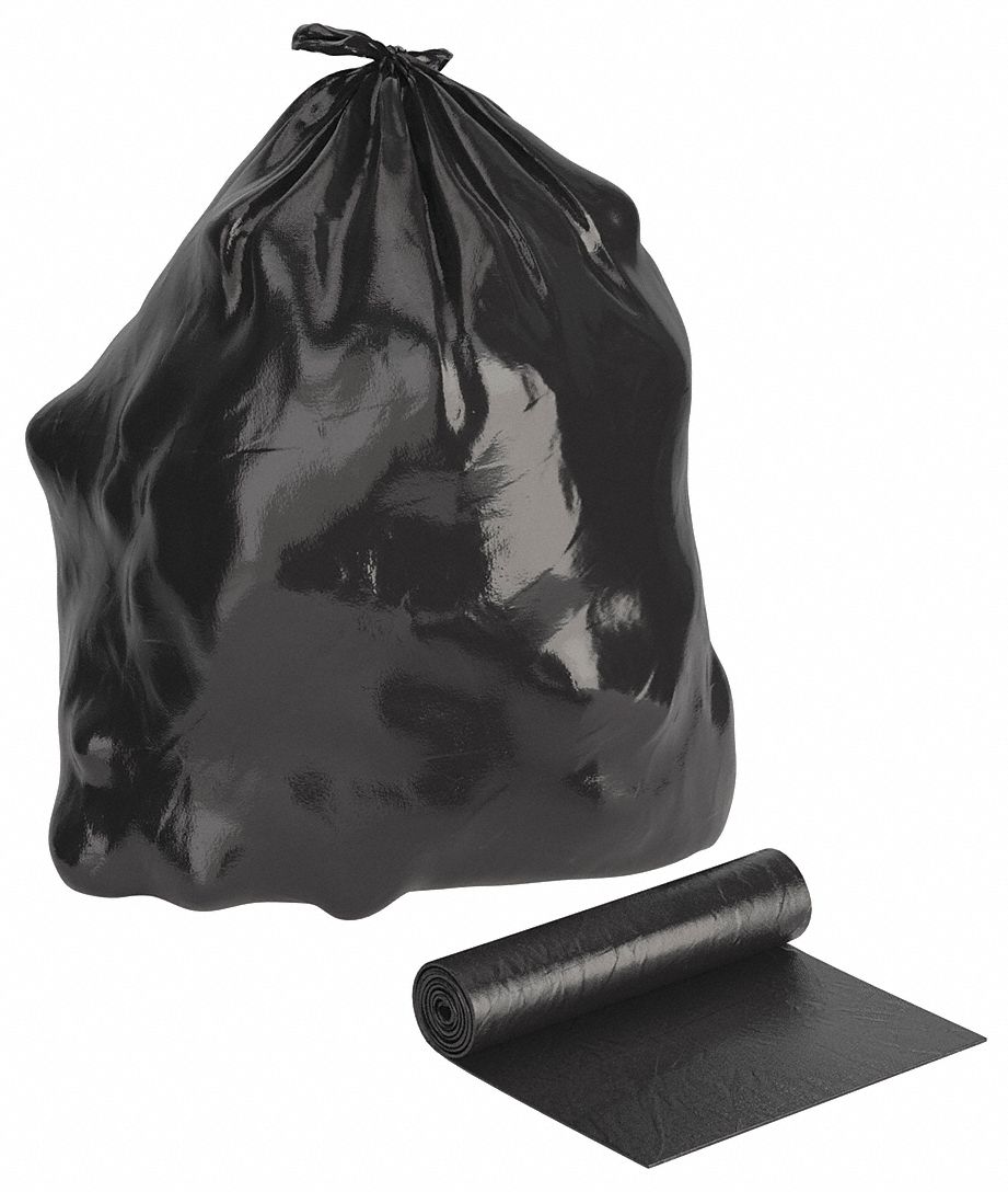 Heavy-Duty 55 gal. Contractor Bags - (40-Count, 3 mil) - 38 in. x 58 in. Large Black Plastic Trash Can Liners