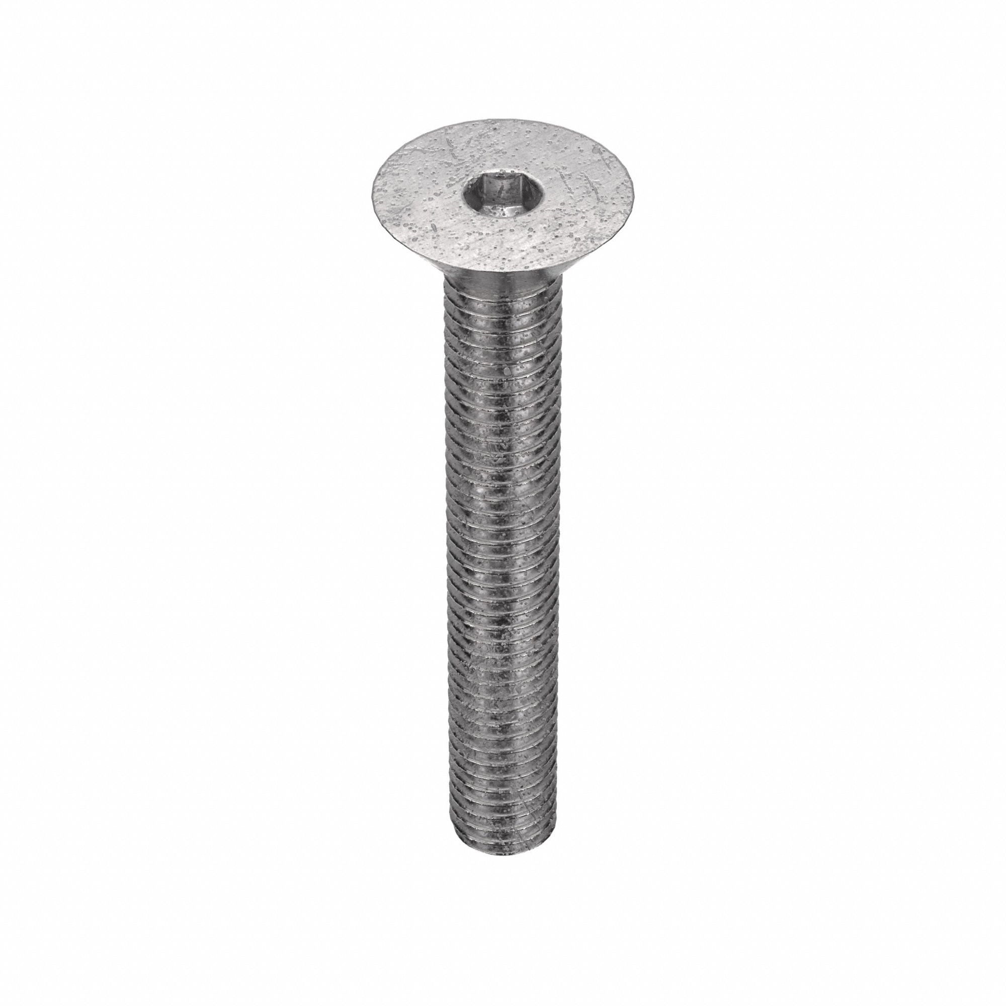 SOCKET FLAT HEAD SCREW, #10-32 THREAD, 1¼ IN L, FLAT, PLAIN, 18-8 STAINLESS STEEL, 100 PK