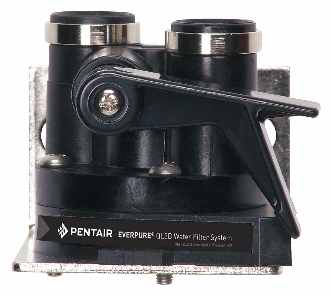 PENTAIR/EVERPURE, 3/8 in, NPT, Single Filter Head Assembly