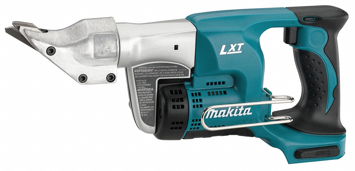 MAKITA, Mild Steel/Stainless Steel, 18V DC, Shear 5WFR7XSJ01Z Grainger