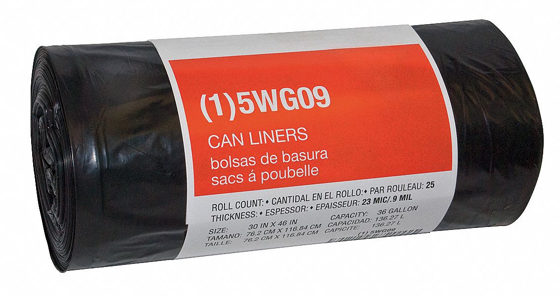 Trash Bags Blk PK25