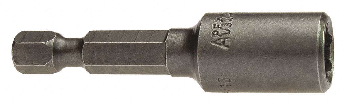 Nutsetter: Nutsetter, Imperial, 1/4 in Fastening Size, Hex, 7/16 in Shank Size, 2 in Overall Lg