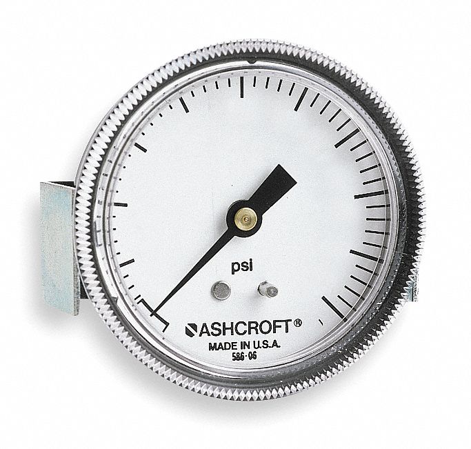 Ashcroft 2 1 2 Dial 1 4 Thread 0 30 Scale Range Pressure Gauge 56480205 Msc Industrial Supply