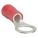 RING TERMINAL, VINYL, RED, ⅜ IN STUD SIZE, 8 AWG TO 8 AWG WIRE SIZE RANGE, 25 PK