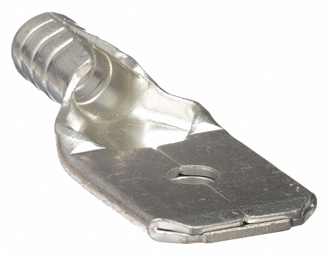 MALE DISCONNECT, BARE, NON-INSULATED, 22 AWG TO 16 AWG WIRE SIZE RANGE, MALE TAB, 100 PK