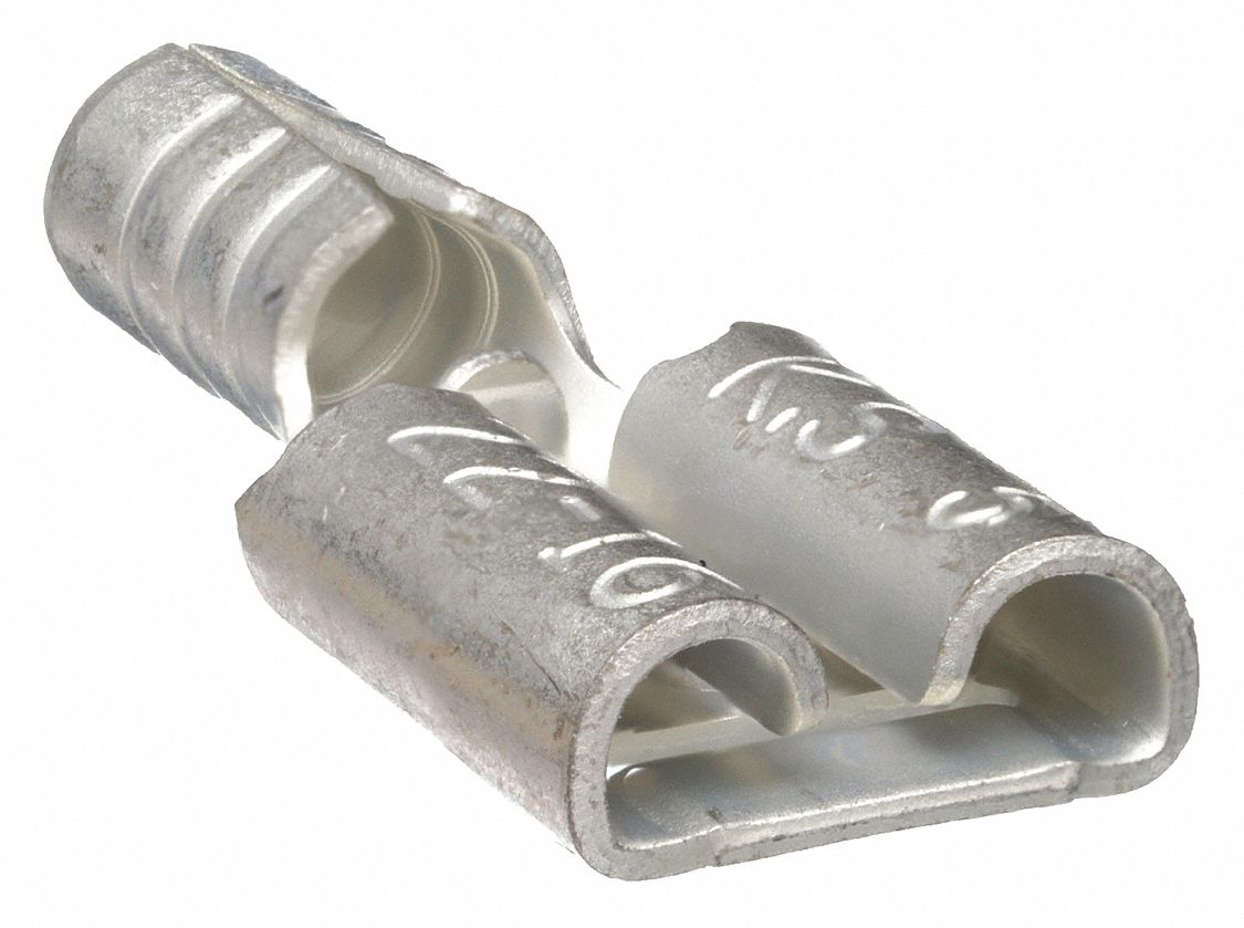 FEMALE DISCONNECT, BARE, NON-INSULATED, 22 AWG TO 16 AWG WIRE SIZE RANGE, 100 PK