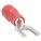 FORK TERMINAL, PARTIAL COVERAGE, RED, VINYL, #6 STUD SIZE, 0.00 - ½ INCHES, 100 PK