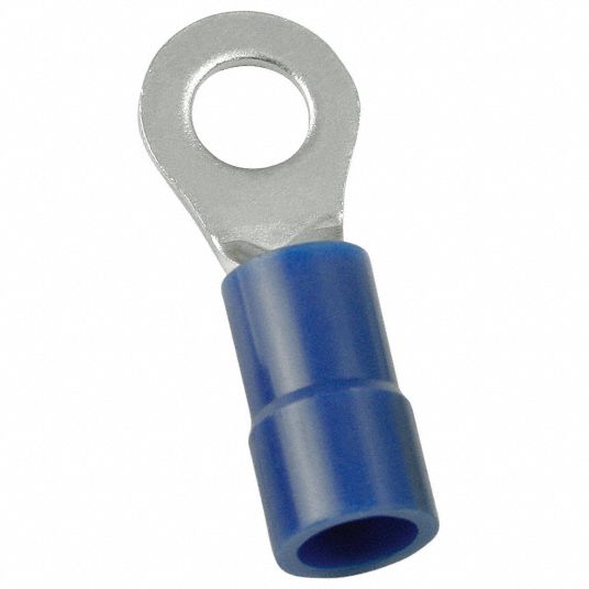 Power First Ring Terminal Blue Vinyl Butted Seam 16 To 14 Awg 100 Pk 5whg4 5whg4 Grainger