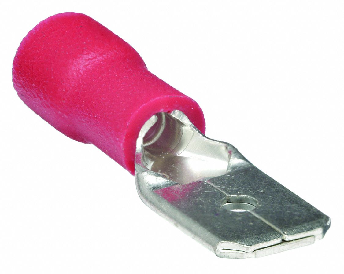 DÉCONNEXION MÂLE, VINYLE, COUVERTURE PARTIELLE, LAITON, 0,827 PO LONGUEUR, 22 AWG, 16 AWG