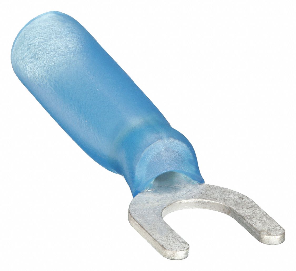 FORK TERMINAL,BLUE,16 TO 14 AWG,PK2