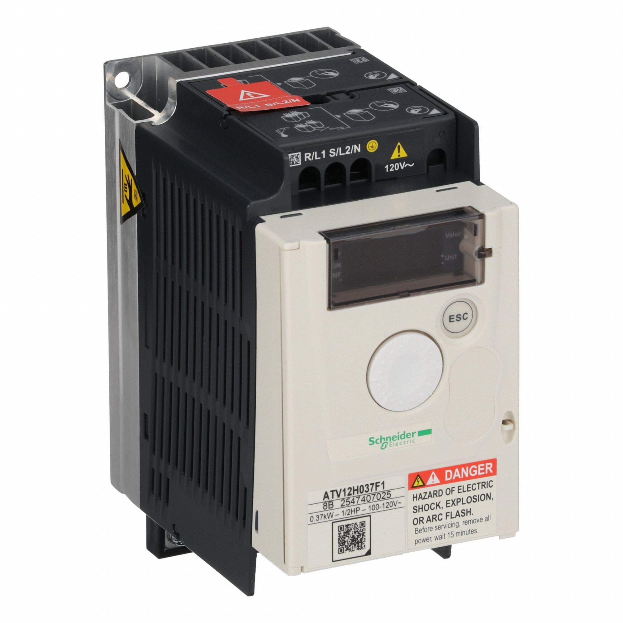 Variable Frequency Drive: In Phase Single, Out Phase Three, 11/20 hp, IP20, No Bypass