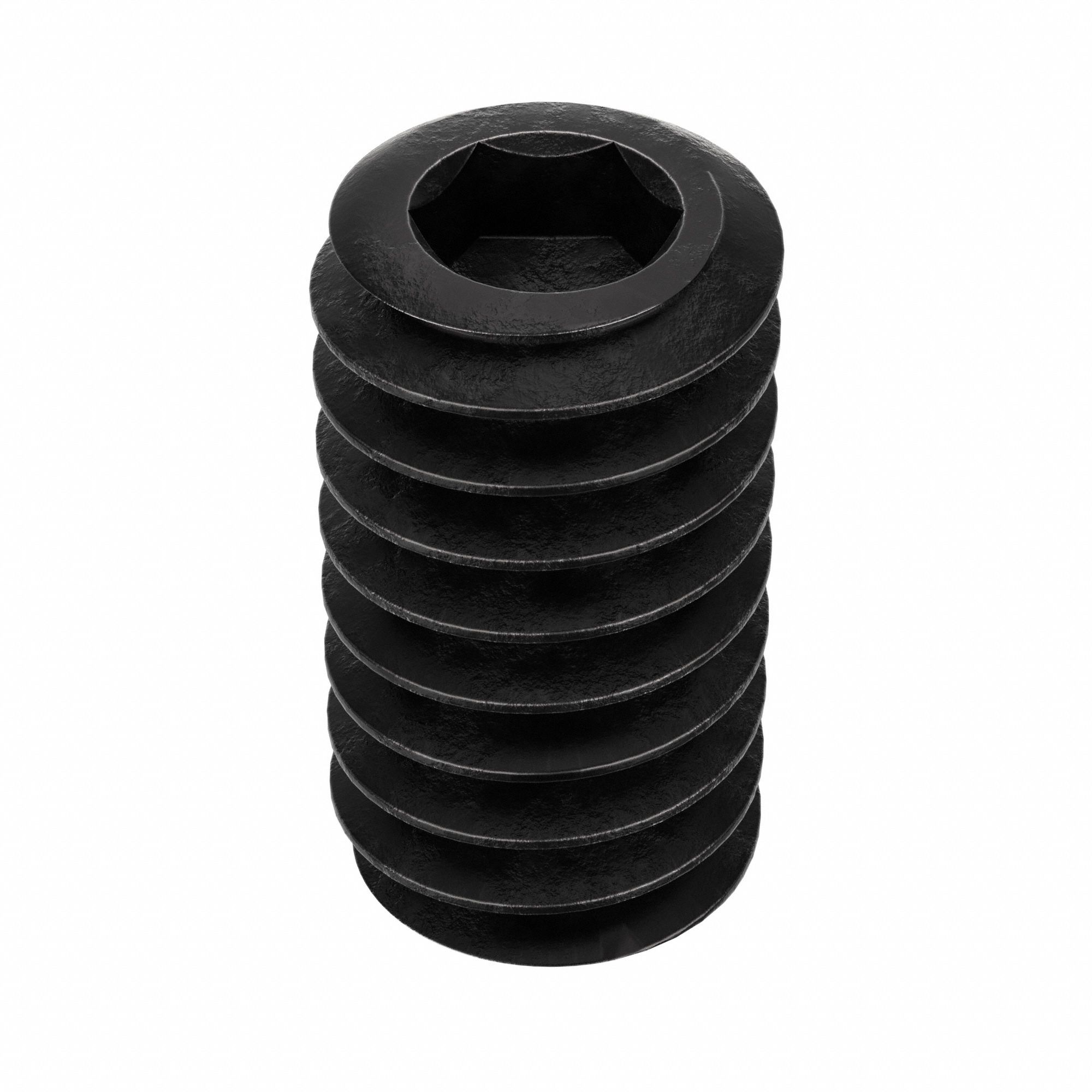 Socket Set Screw: 1/4"-20 Thread Size, 1/2 in Overall Lg, Cone pt, Alloy Steel, Black Oxide, 50 PK