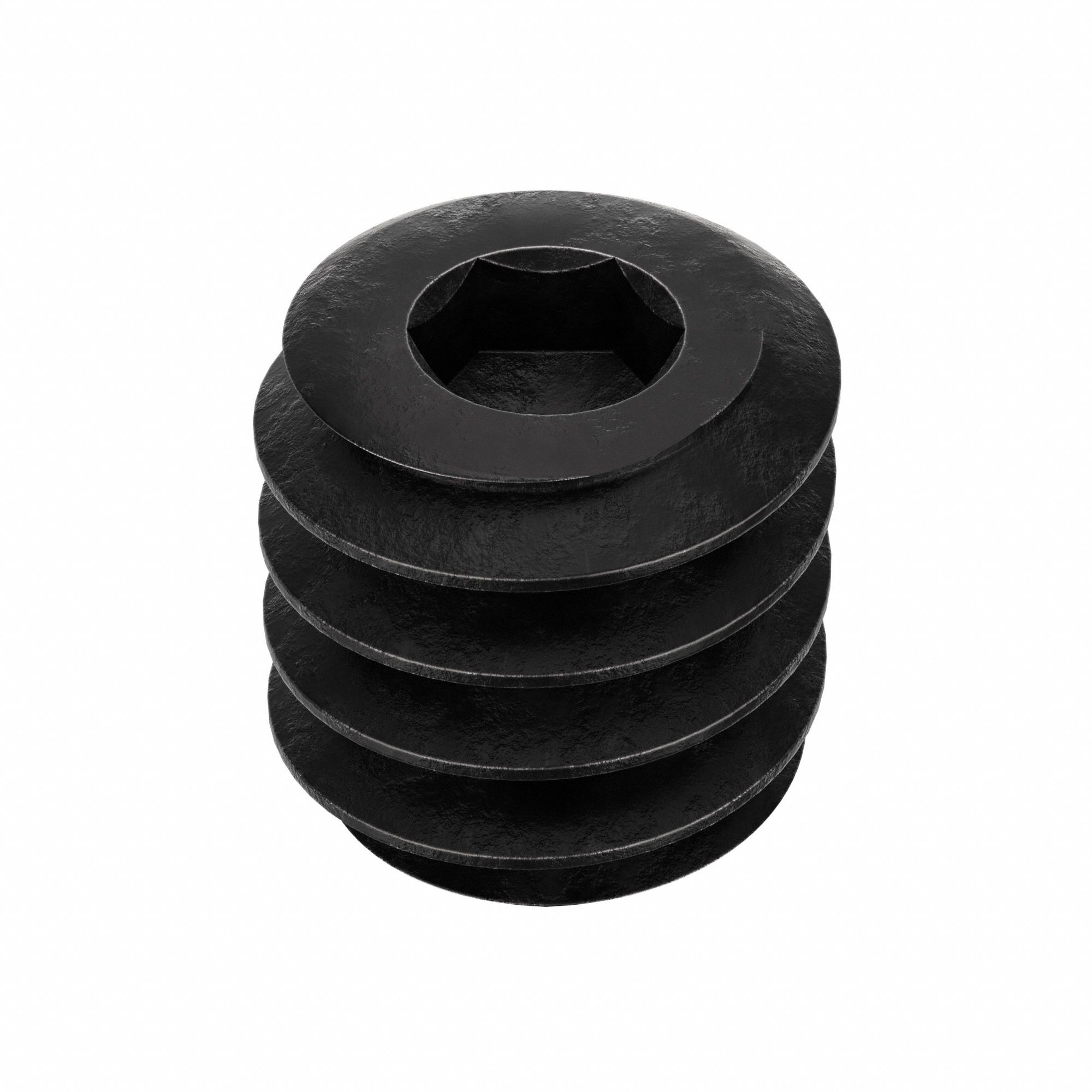 Socket Set Screw: #2-56 Thread Size, 3/32 in Overall Lg, Cup pt, Alloy Steel, Black Oxide, 100 PK