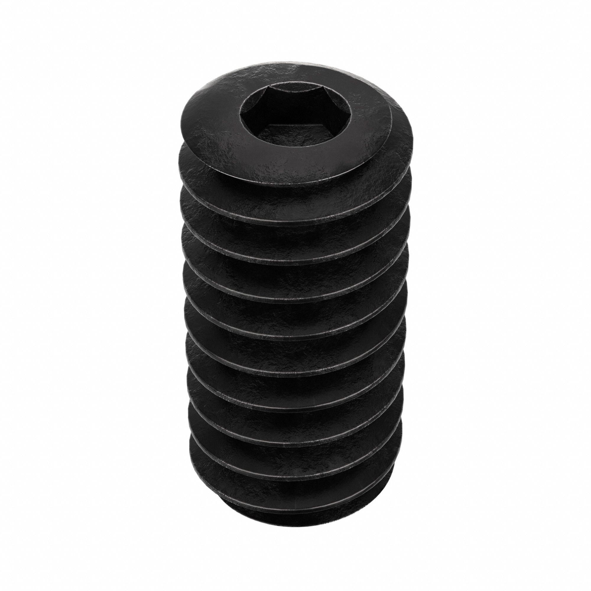 Socket Set Screw: #2-56 Thread Size, 3/16 in Overall Lg, Cup pt, Alloy Steel, Black Oxide, 100 PK