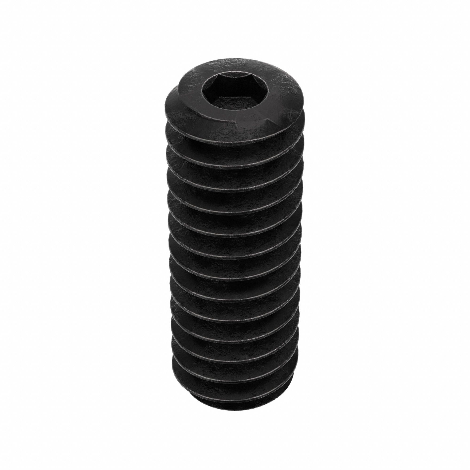 20-Piece 2-56 Socket Set Screws Assorted Lengths 1/16 To 1/2 - Cup Point Black Alloy