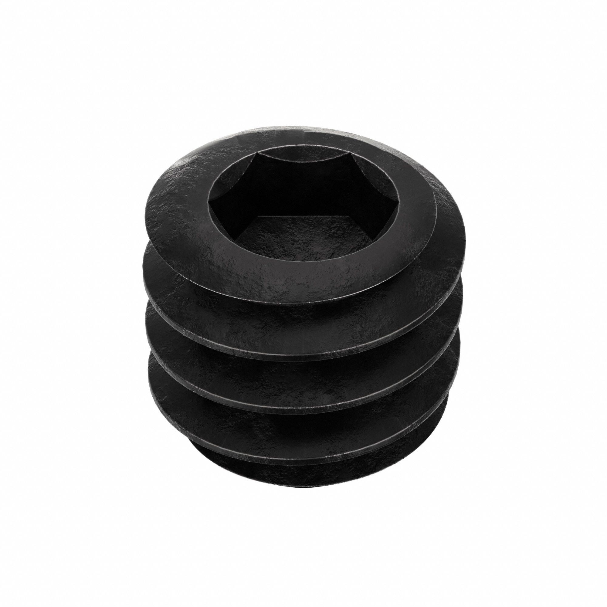 Socket Set Screw: #3-48 Thread Size, 3/32 in Overall Lg, Cup pt, Alloy Steel, Black Oxide, 100 PK