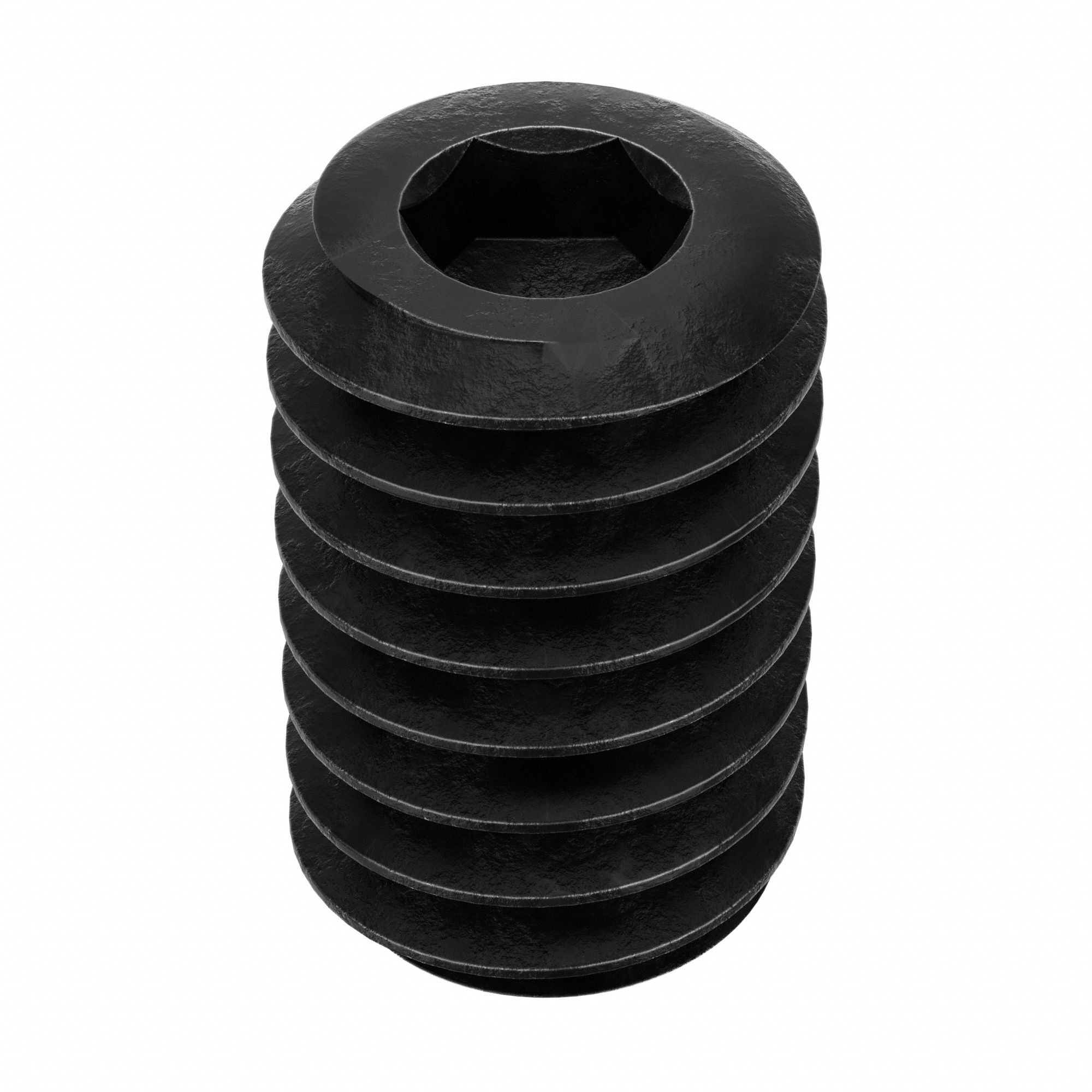 Socket Set Screw: #4-48 Thread Size, 3/16 in Overall Lg, Cup pt, Alloy Steel, Black Oxide, 100 PK