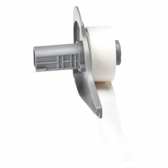 BRADY Continuous Label Roll 5/16 in, 5/16 in x 30 ft, Vinyl, White