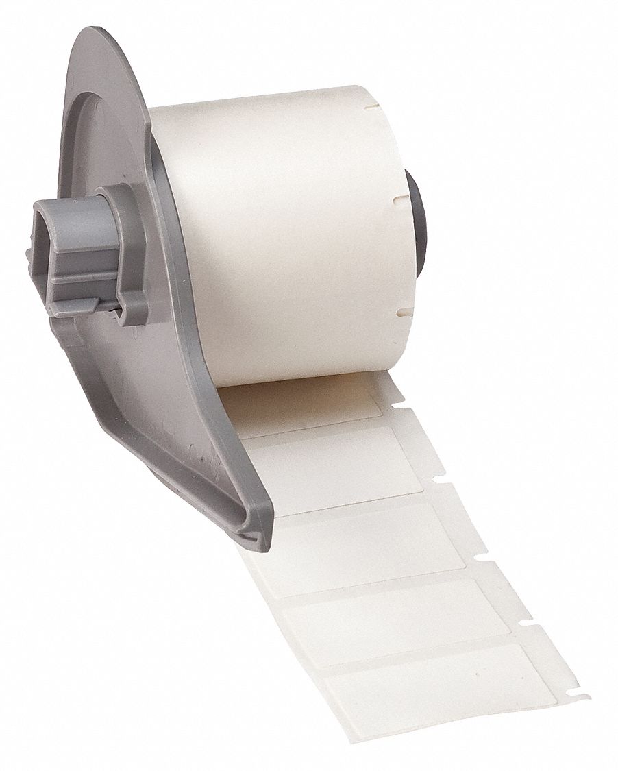 3/4 in x 1 1/2 in, Polyester, Precut Label Roll - 5WLC8|M71-30-459 ...