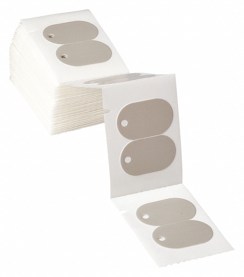 TagLabel, Gray, Polyethylene, 1-7/32inW
