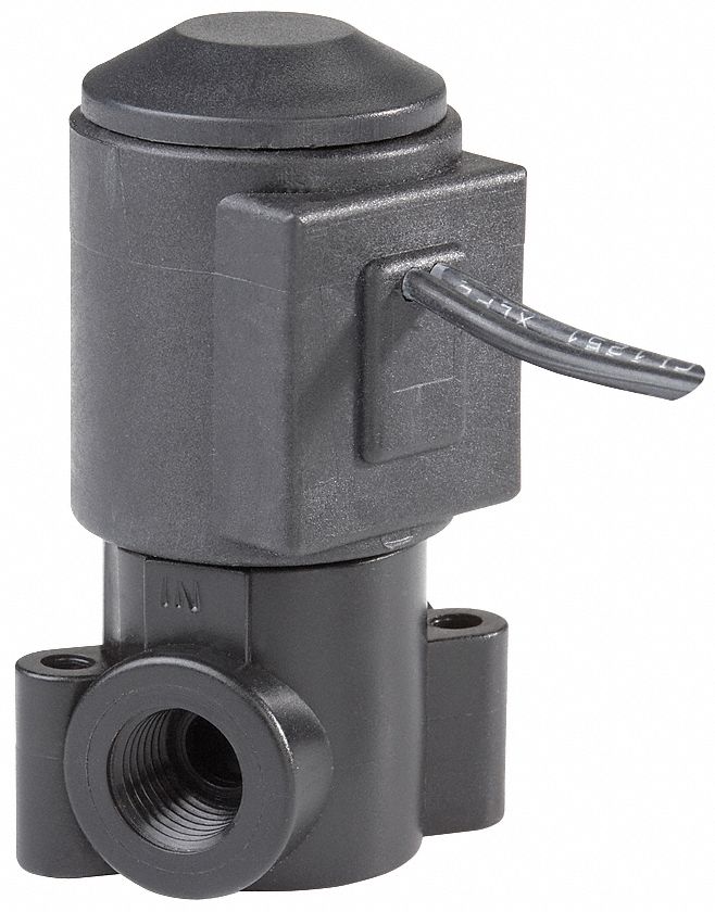 Delrin Solenoid Valve, 2Way/2Position Valve Design, Normally Closed