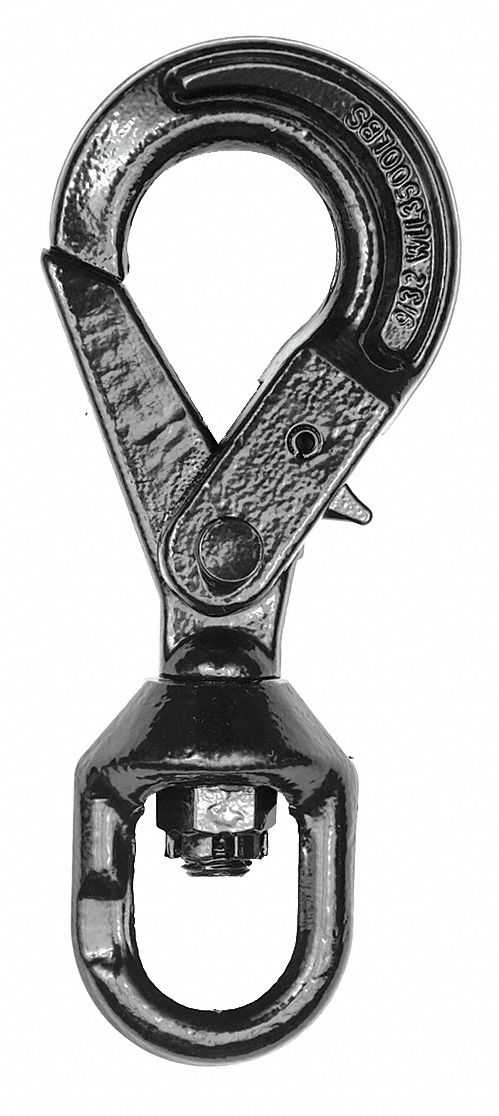 SLIP HOOK, 3,500 LB WORKING LOAD LIMIT, 80 HOOK GRADE, STEEL, 9/32 IN MATERIAL THICK, SWIVEL