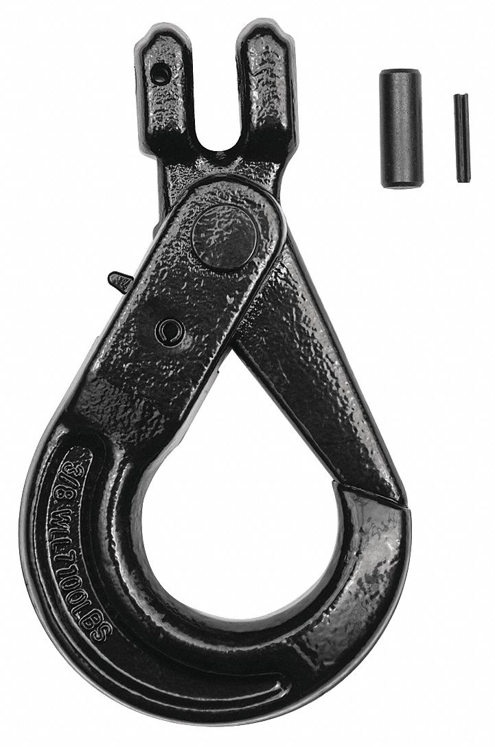 SLIP HOOK, 7,100 LB WORKING LOAD LIMIT, 80 HOOK GRADE, STEEL, ⅜ IN MATERIAL THICK, CLEVIS