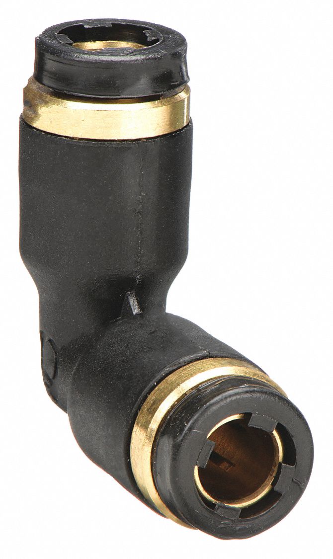 ELBOW: NYLON, PUSH-TO-CONNECT X PUSH-TO-CONNECT, FOR 3/16 IN X 3/16 IN TUBE OD, 10 PK