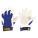 COLD PROTECTION LEATHER GLOVES, L, WING THUMB, COTTON, BLACK/PEARL