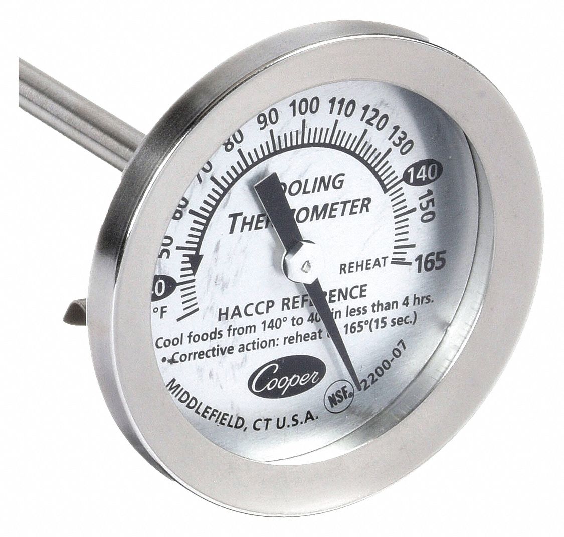 COOPER ATKINS, HACCP Food Safety, Analog, Mechanical Food Service Thermometer 5WX67220007