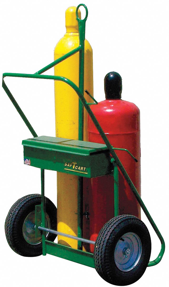 WELDING CYLINDER HAND TRUCK, 2 CYLINDER CAPACITY, 780 LB LOAD CAPACITY, 13 X 24 IN, PERMA CLAMP
