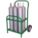 TWO-WHEEL TILT-BACK VERTICAL MEDICAL CYLINDER CART, 250 LB LOAD CAPACITY