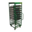 Compact Four-Wheel Horizontal Rack-Style Medical Cylinder Carts