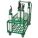 MEDICAL CYLINDER CART, GREEN, 49½ IN D X 49 IN W X 37 IN H, 2,400 LB LOAD CAPACITY, U-HANDLE
