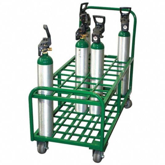SAFTCART Medical Cylinder Cart, 2400 lb. Load Capacity 5WXH3MDE36 Grainger