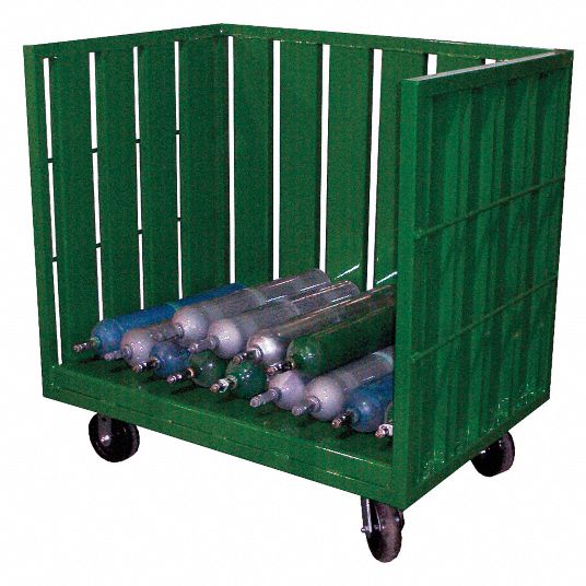 Medical Cylinder Cart, 3200 lb Load Capacity Grainger