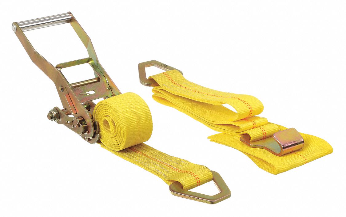 TIE DOWN STRAP,RATCHET,POLY,9 FT.