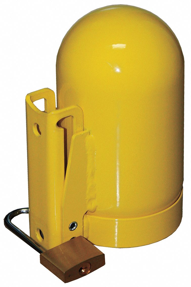 SAFTCART Locking Cylinder Cap, Steel, 11 UNF Thread Size, 7 1/2 x 3 1/2