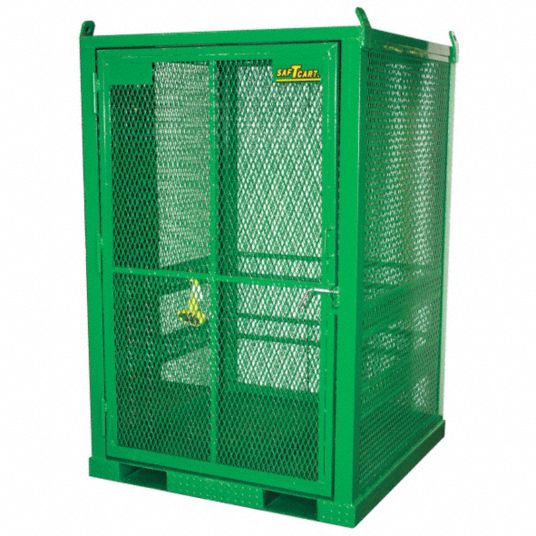 SAFTCART Gas Cylinder 20 Cylinder Capacity, Manual Safety Door Type, 79 in