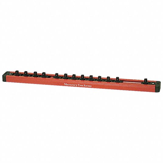 WESTWARD, Red, 14 3/4 in Overall Wd, Socket Rail - 5WXR4|5WXR4 - Grainger