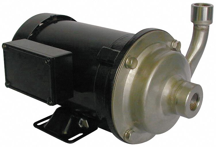 Centrifugal Pump: 316 Stainless Steel, 1/2 hp Horsepower (Max), Three Phase, 208-230/460V AC