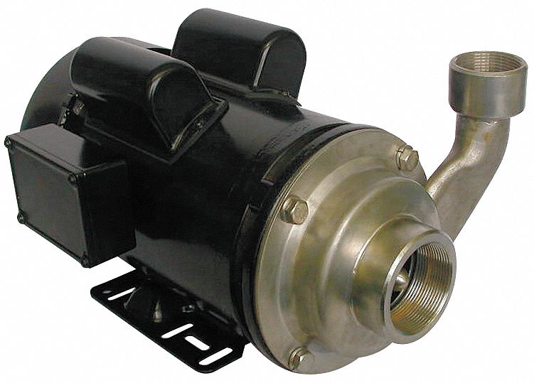 Centrifugal Pump: 316 Stainless Steel, 3 hp Horsepower (Max), Single Phase, 230V AC, 2 in NPT