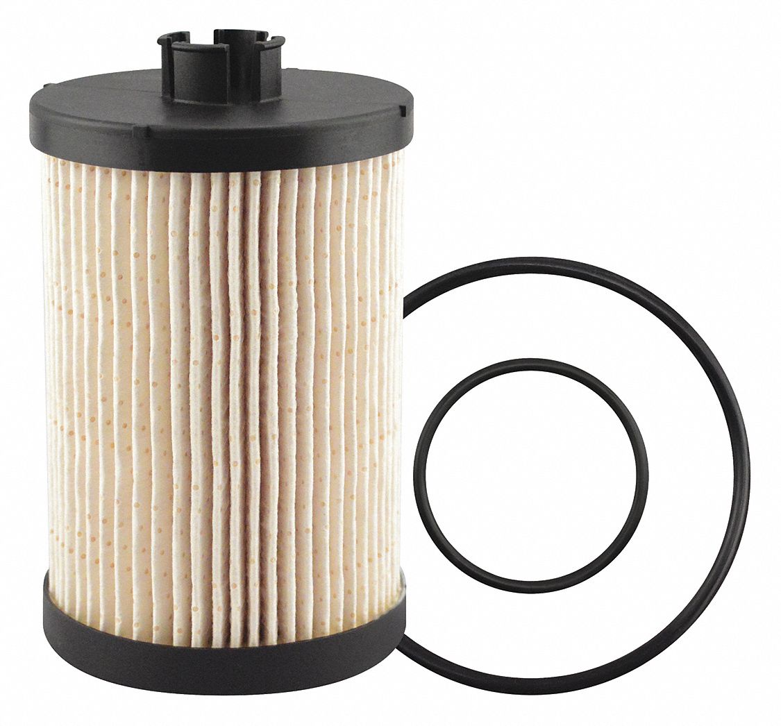 Fuel Filter: Cartridge, 3 5/16 in Outside Dia, 1/2 in Inside Dia, Diesel Fuel