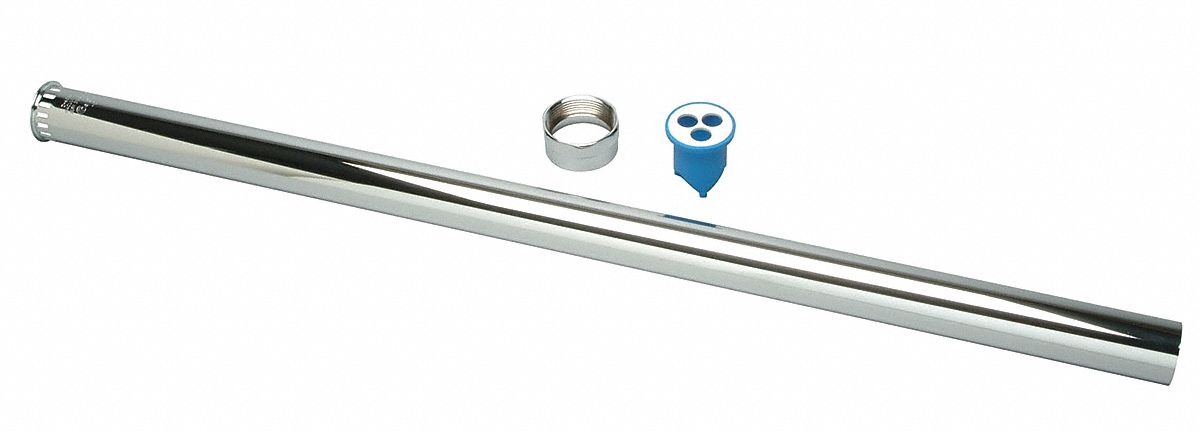 Vacuum Breaker Outlet Tube: Toilets, Brass/Rubber, Flush Tube/Vacuum Breaker with Nut