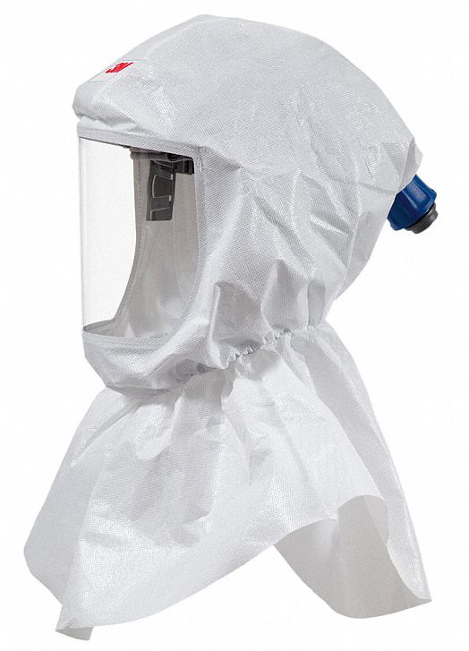 HOOD ASSEMBLY W/ INNER COLLAR, VERSAFLO, NON-WOVEN PP/PETG, UNIVERSAL, NIOSH