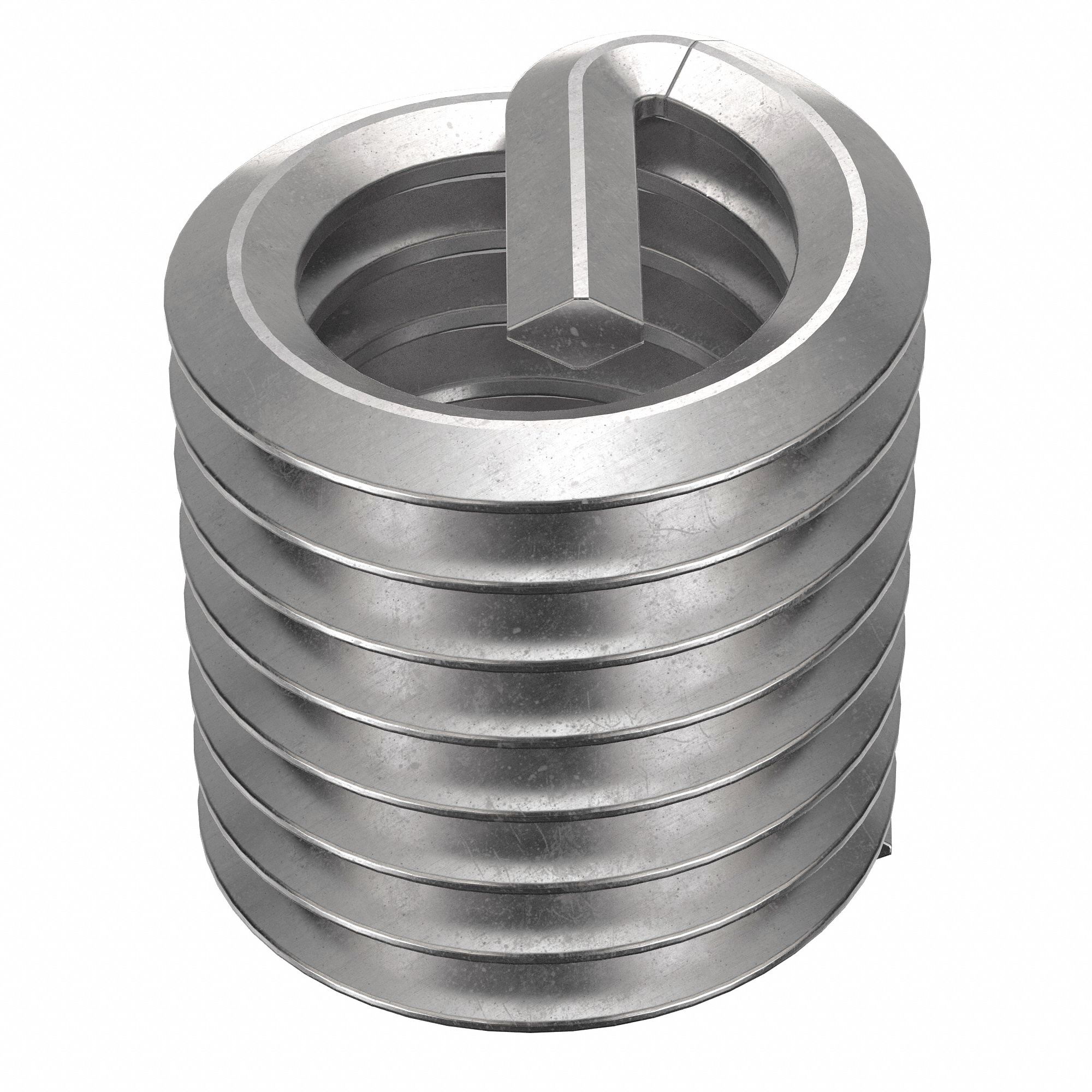 Helical Insert: Tanged Tang Style, Screw-Locking, 7/16"-14 Thread Size, Plain, 5 PK