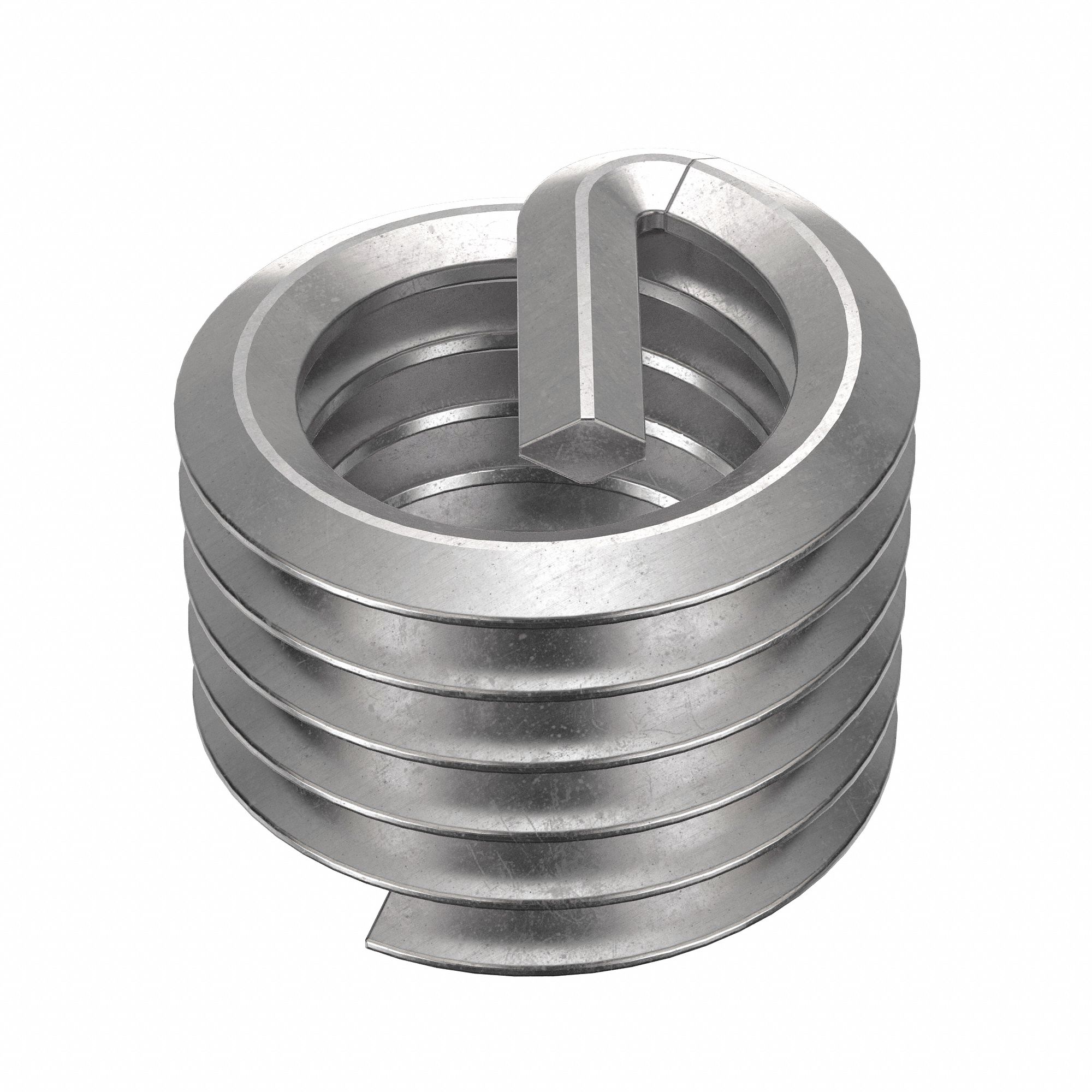 Helical Insert: Tanged Tang Style, Screw-Locking, 1/2"-13 Thread Size, Plain, 5 PK