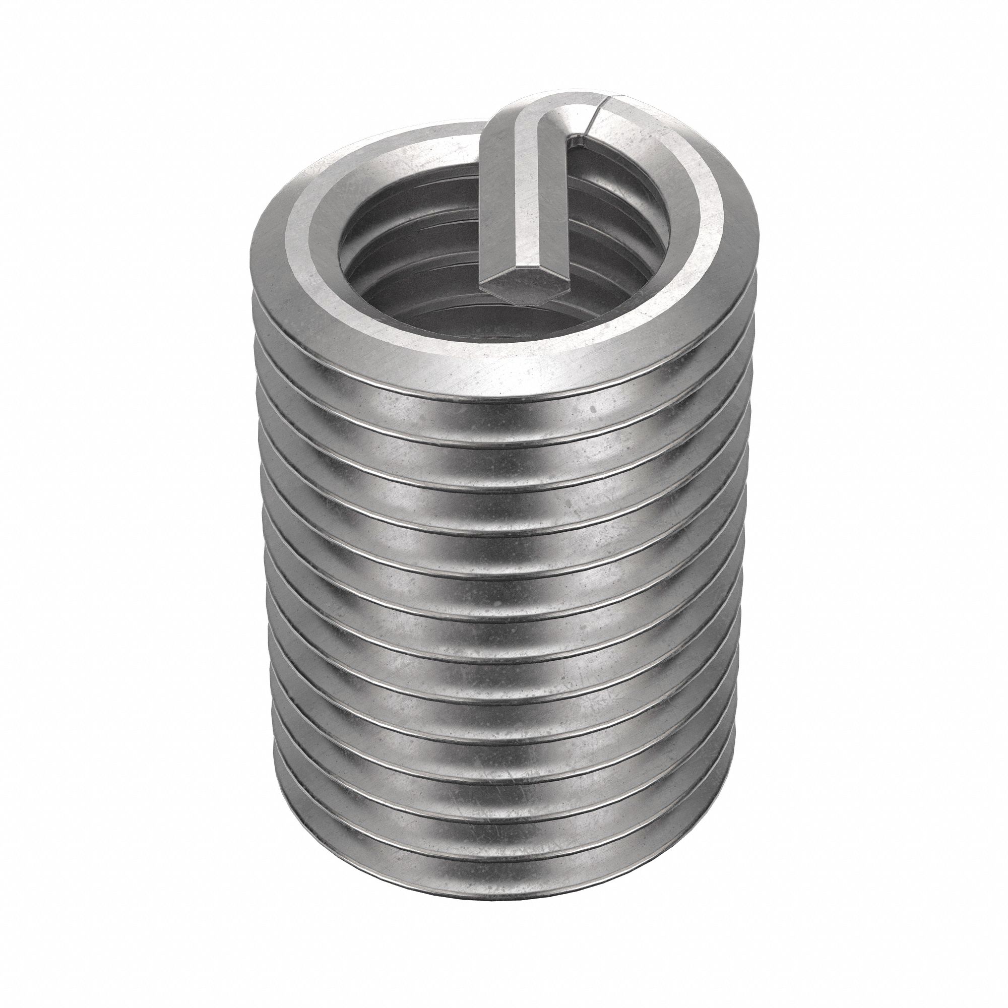 Helical Insert: Tanged Tang Style, Screw-Locking, 1/4"-28 Thread Size, Plain, 10 PK